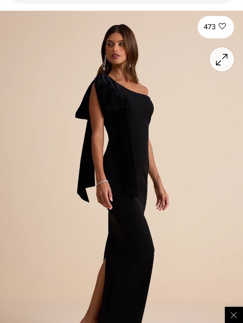 Elegant One-Shoulder Black Evening Gown